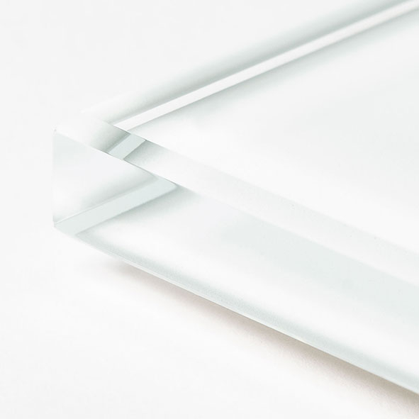 EXTRA Clear frosted glass white painted