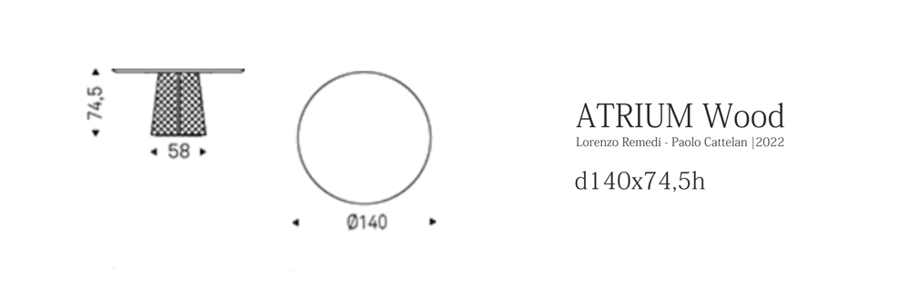 ATRIUM Wood (d140x74,5h)