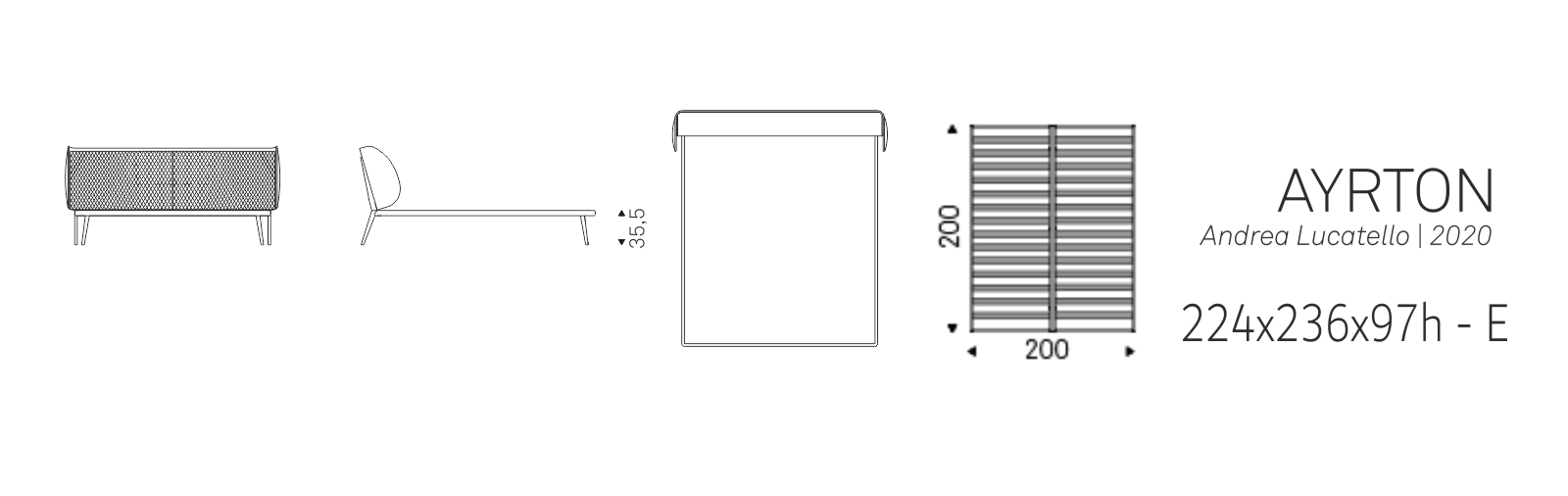 AYRTON - 224x236x97h - E