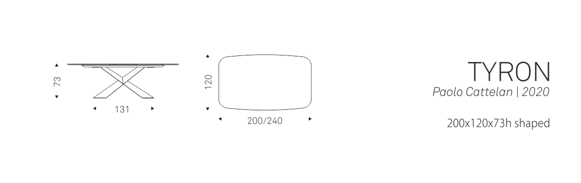 TYRON - 200x120x73h sh