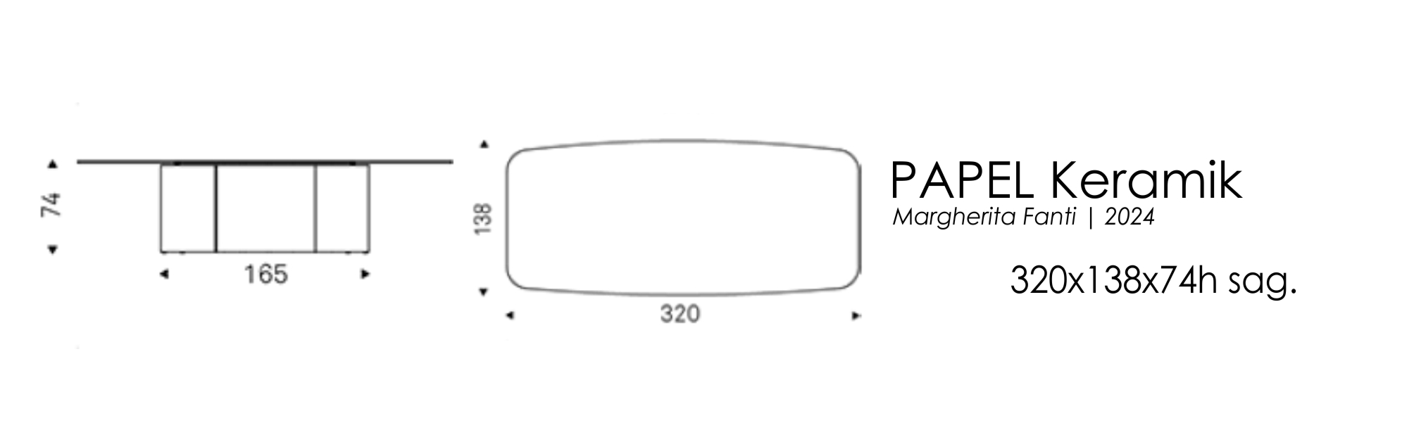 PAPEL - 320x138x74h sag. (керамика)