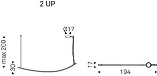 KATANA - 194x17x30h - 2 UP