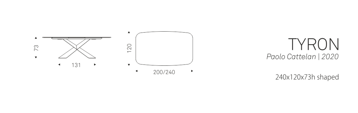 TYRON - 240x120x73h sh