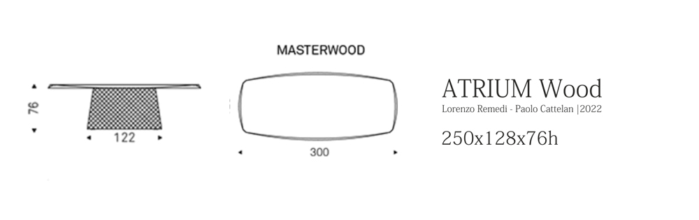 ATRIUM Wood (250x128x76h)