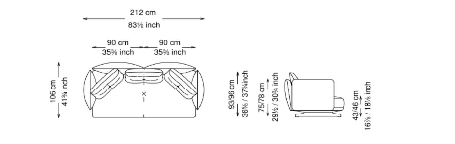 Диван Douglas S210 - 212x106x43h