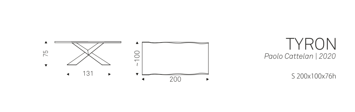 TYRON - S 200x100x76h