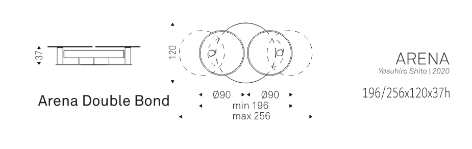 ARENA - 196/256x120x37h