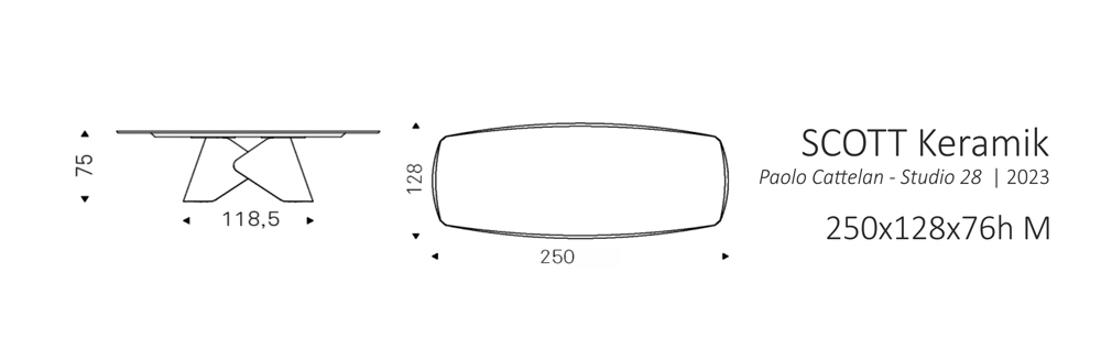 SCOTT - 250x128x76h M