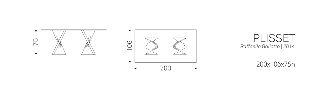 PLISSET (200x106x75h)