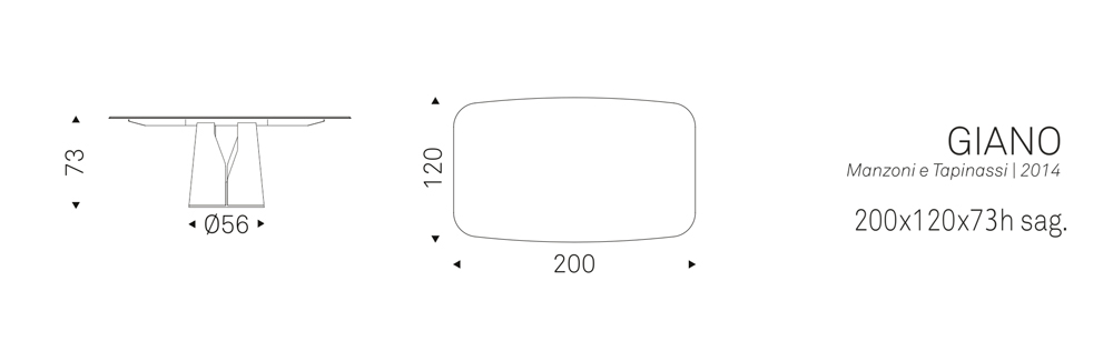 GIANO (200x120x73h sh.)