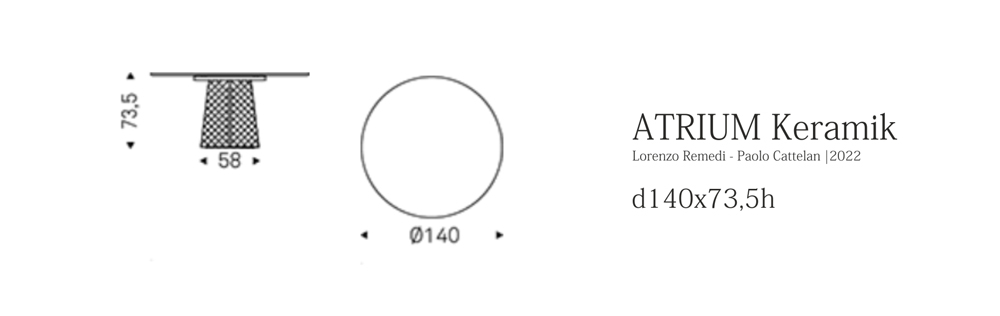 ATRIUM Keramik (d140x73,5h)