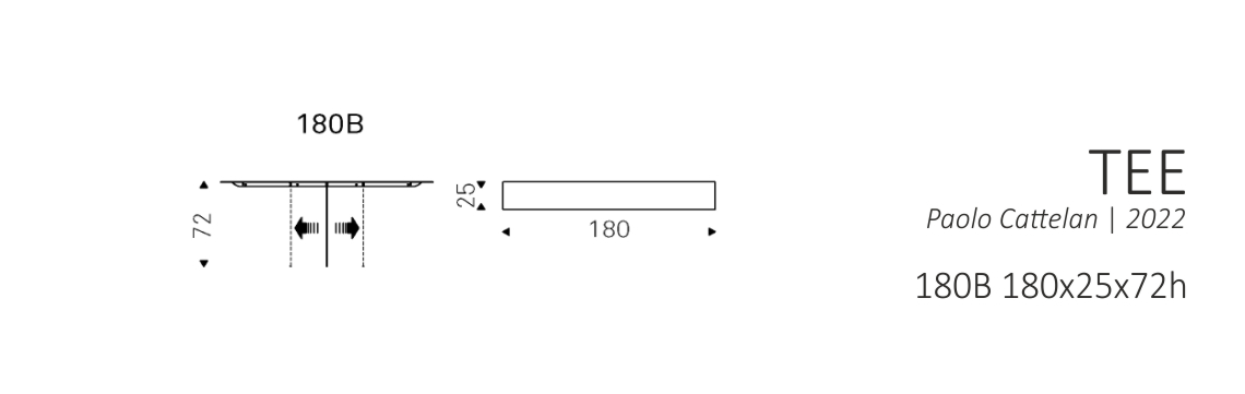 TEE - 180B 180x25x72h
