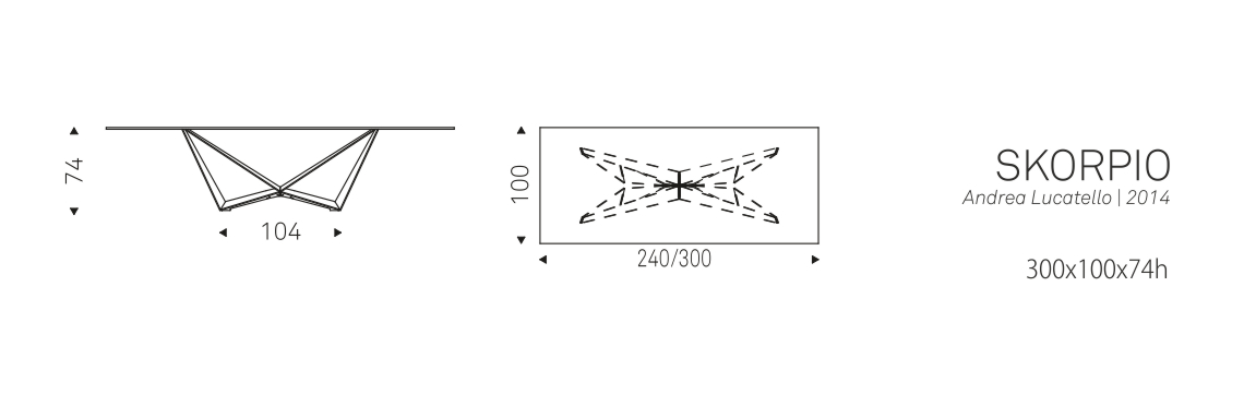 SKORPIO - 300x100x74h