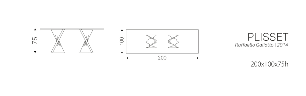 PLISSET (200x100x75h)