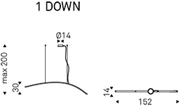 KATANA - 152x14x30h - 1 DOWN