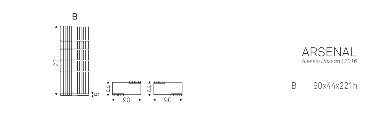 ARSENAL - 90x44x221h - B