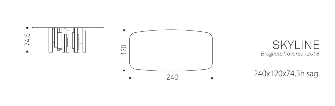 SKYLINE - 240x120x74,5h sag.