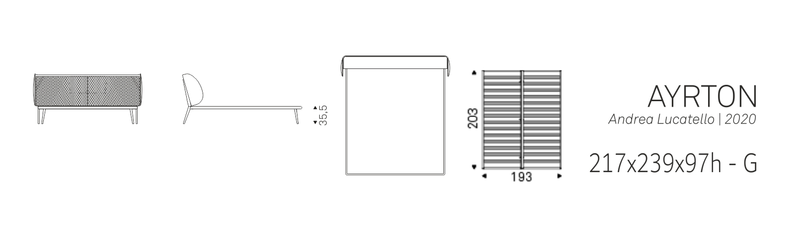 AYRTON - 217x239x97h - G