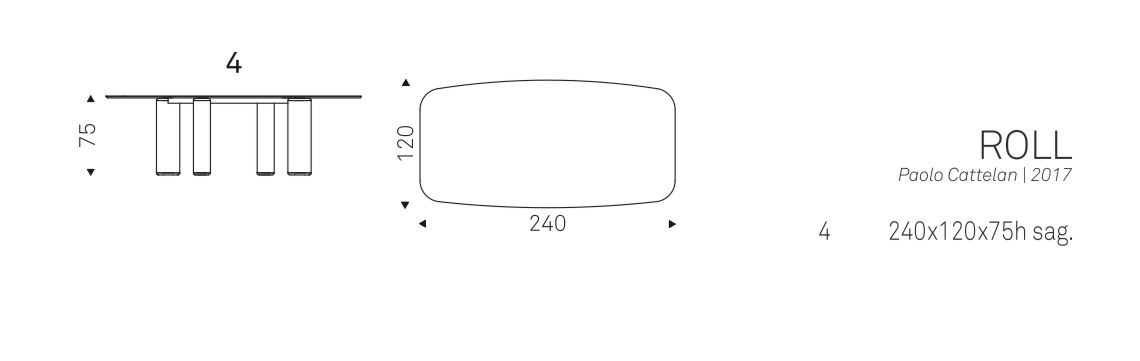 ROLL (240x120x75h sag. - 4)