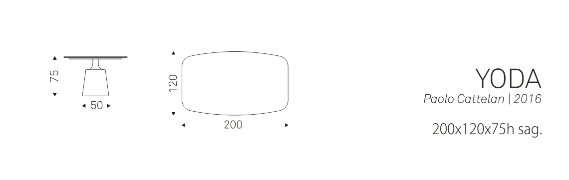 YODA - 200x120x75h sag.