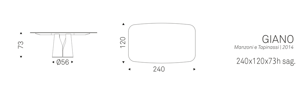 GIANO (240x120x73h sh.)