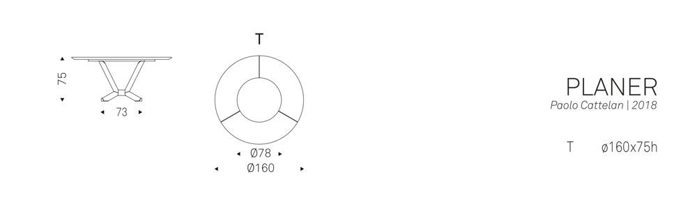 PLANER (ø160x75h - T)