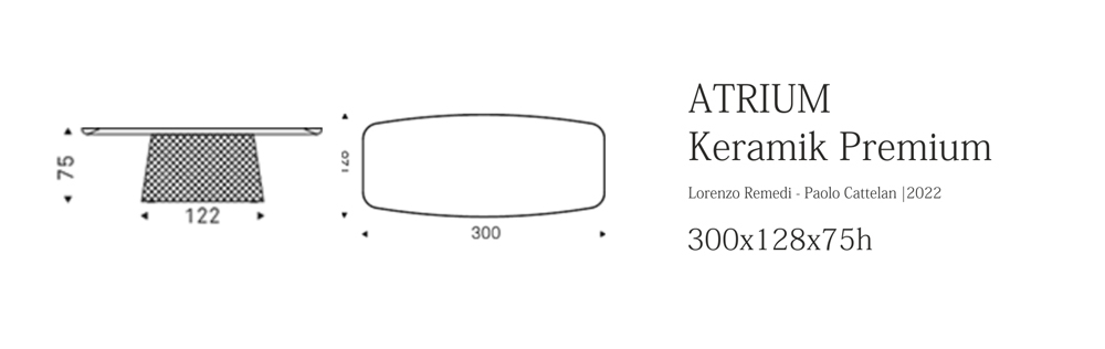 ATRIUM Keramik Pr (300x128x75h)