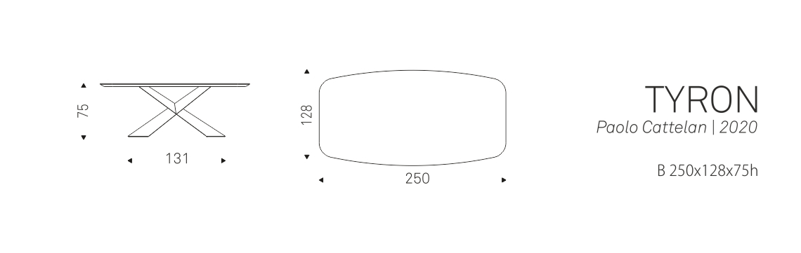 TYRON - B 250x128x75h