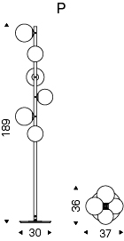 PLANETA - 37x36x189h - P