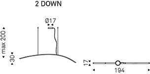 KATANA - 194x17x30h - 2 DOWN