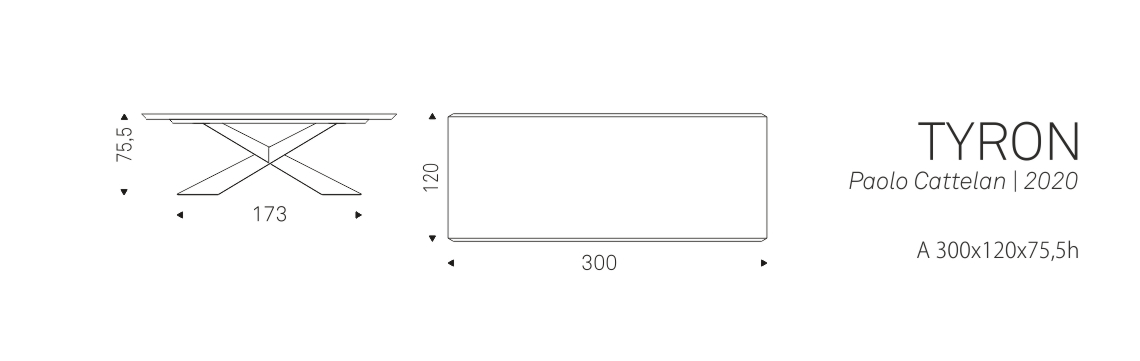 TYRON - A 300x120x75,5h