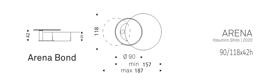 Arena Keramik Bond - (ø118x35h/ø90x42h)