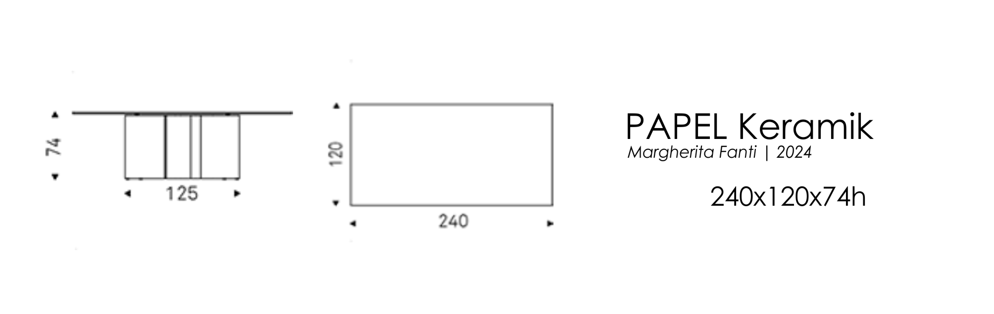 PAPEL - 240x120x74h (керамика)