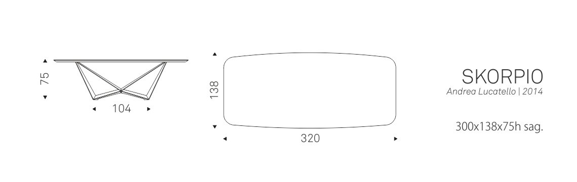 SKORPIO - 320x138x75h sag.