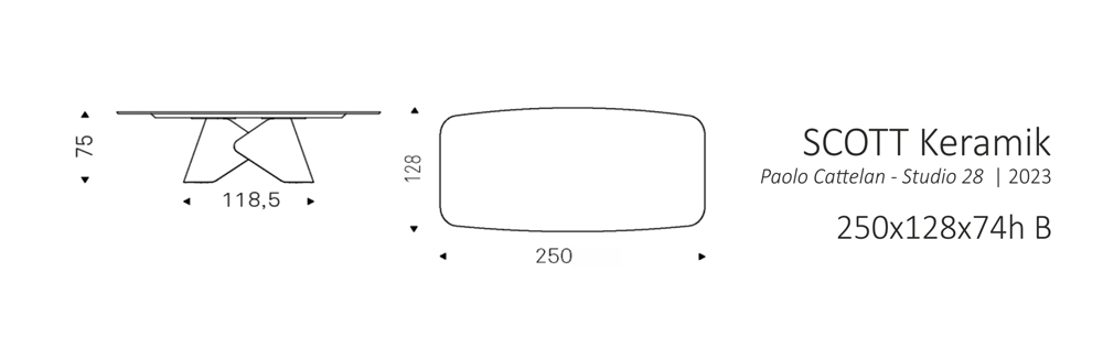 SCOTT - 250x128x74h B