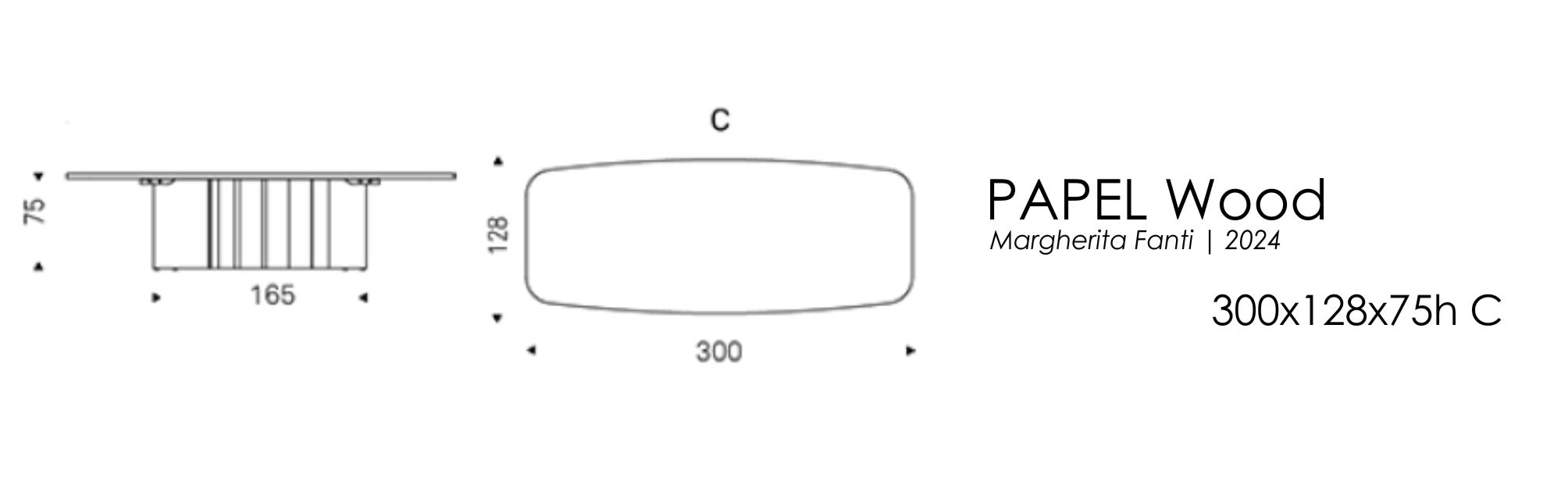 PAPEL - 300x128x75h C (шпон)
