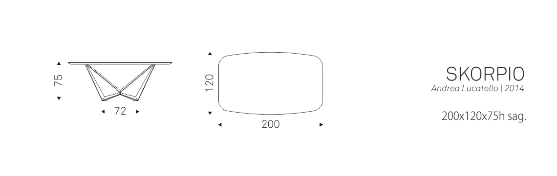 SKORPIO - 200x120x75h sag.