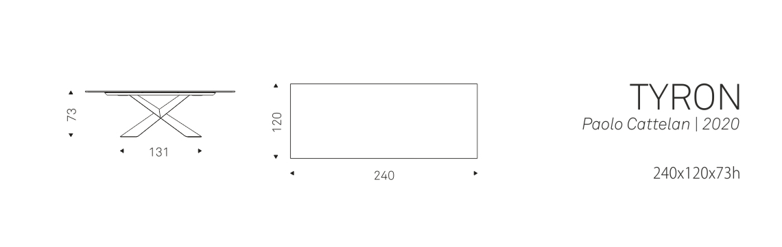 TYRON - 240x120x73h
