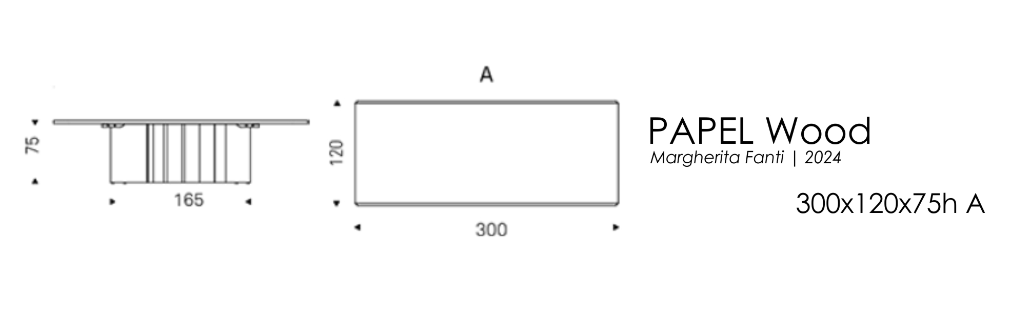 PAPEL - 300x120x75h А (шпон)