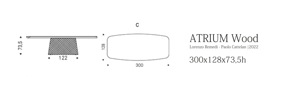 ATRIUM Wood (300x128x73,5h)