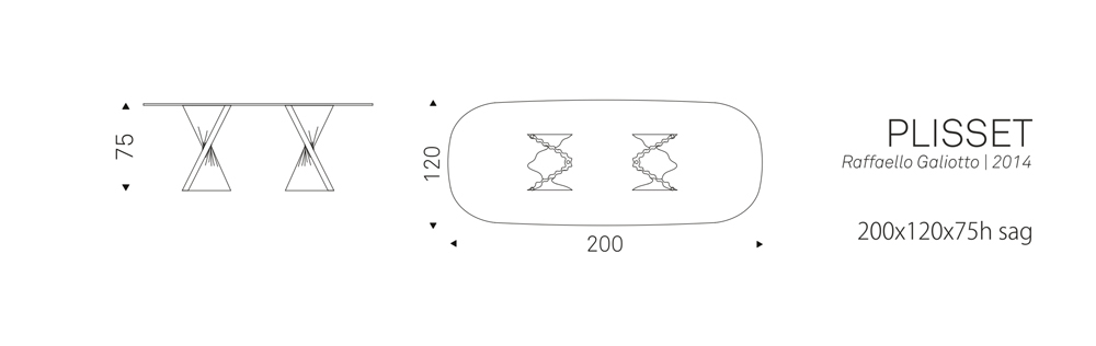 PLISSET (200x120x75h sag)