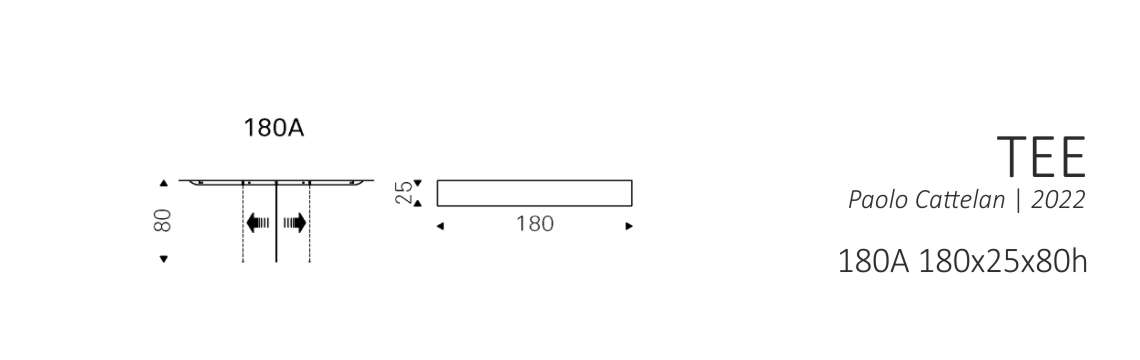 TEE - 180A 180x25x80h