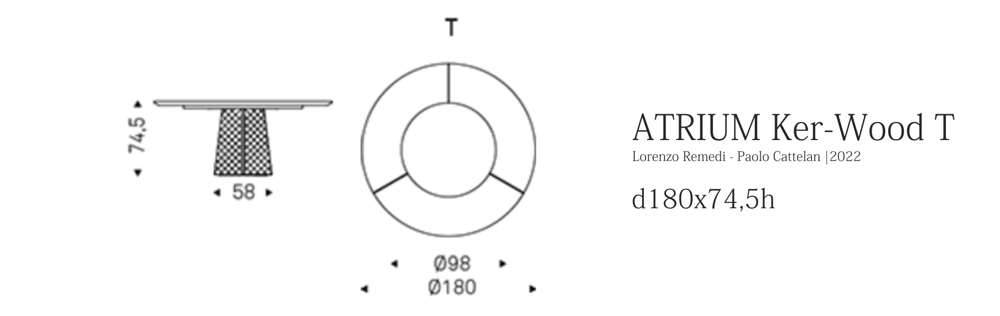 ATRIUM Ker-Wood T (d180x74,5h)