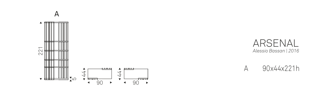 ARSENAL - 90x44x221h - A