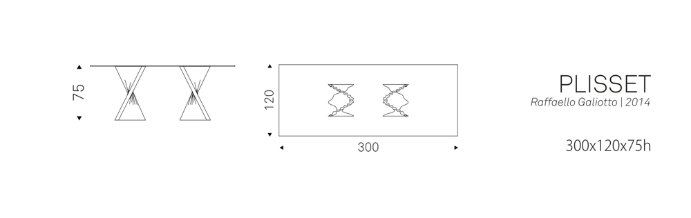 PLISSET (300x120x75h)