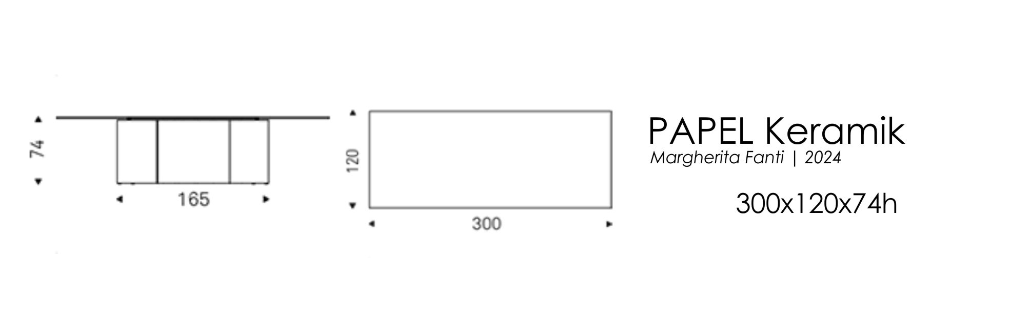 PAPEL - 300x120x74h (керамика)