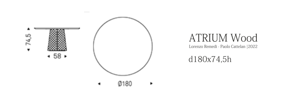 ATRIUM Wood (d180x74,5h)
