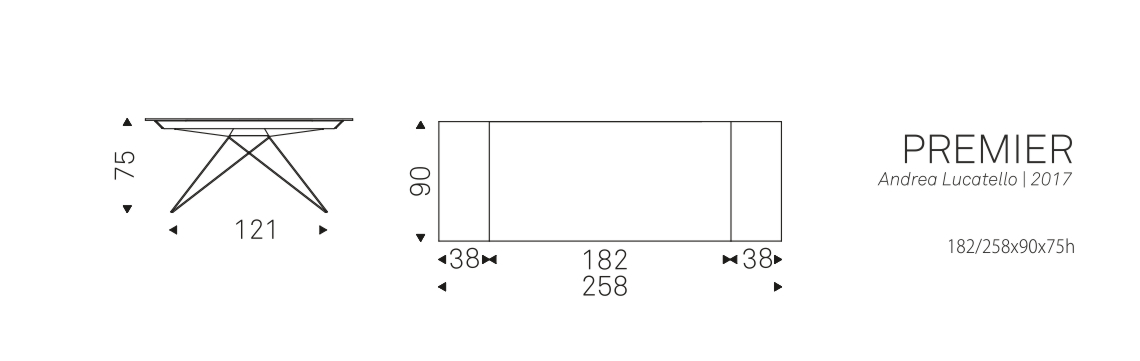 PREMIER (182/258x90x75h)