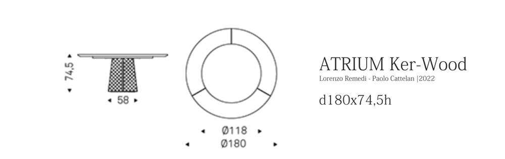 ATRIUM Ker-Wood (d180x74,5h)