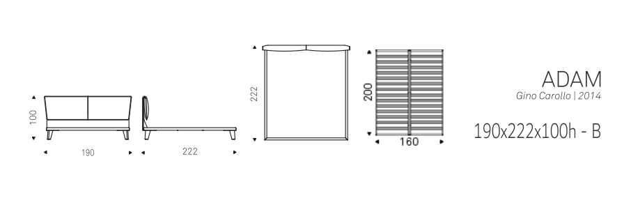 ADAM - 190x222x100h - B